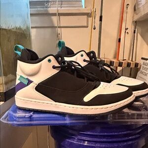 Black and White Jordan High-Top Sneakers